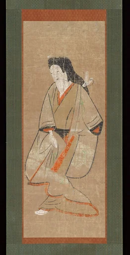 白無垢美人図大津絵|Ōtsu-e of Courtesan in White