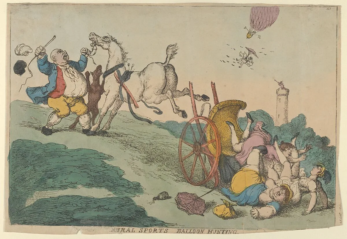 Rural Sports: Balloon Hunting — Thomas Rowlandson|Thomas Tegg
