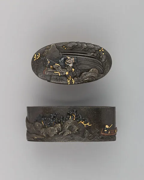 Sword-Hilt Collar and Pommel (Fuchigashira) — Unknown