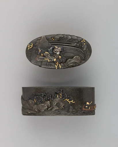 Sword-Hilt Collar and Pommel (Fuchigashira)
