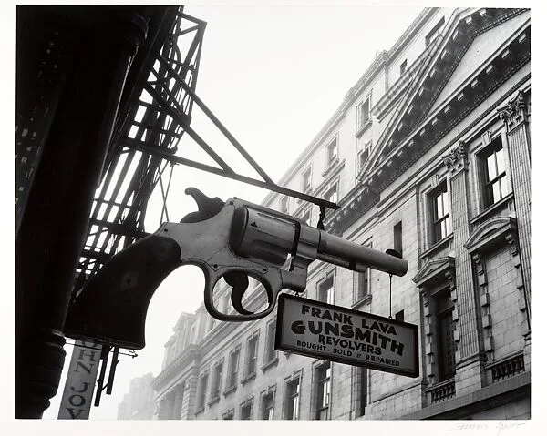 Gunsmith and Police Department, 6 Centre Market Place and 240 Centre Street, Manhattan — Berenice Abbott