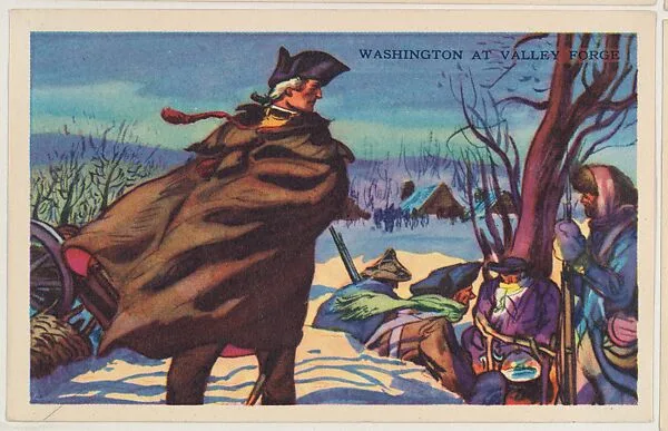Washington at Valley Forge, bakery card from the Frontiers of Freedom series (D39-4), issued by the Gordon Bread Company — Gordon Bread Company