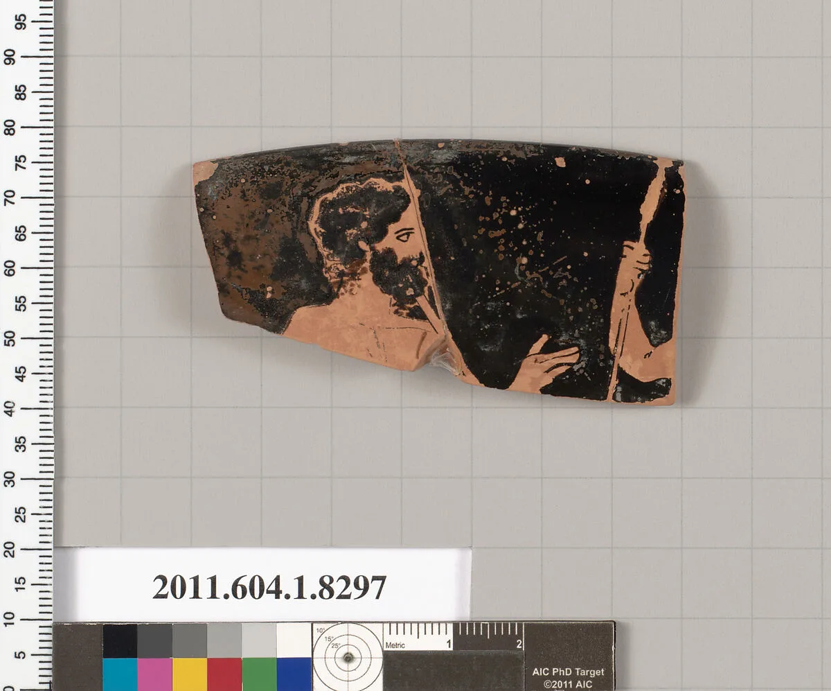 Terracotta rim fragment of a kylix (drinking cup) — Unknown