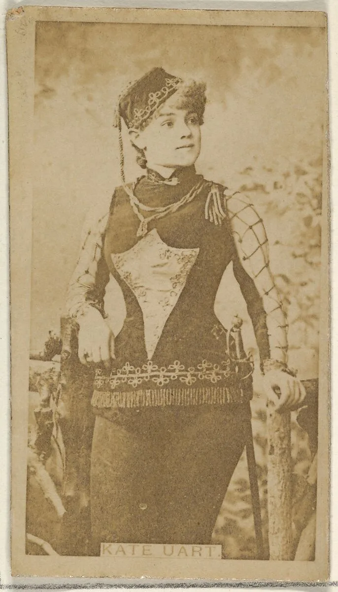 Kate Uart, from the Actors and Actresses series (N45, Type 8) for Virginia Brights Cigarettes — Allen & Ginter