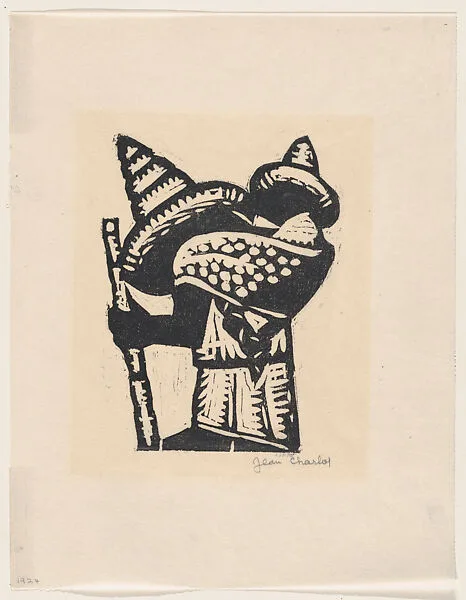 Woman carrying a child on her back — Jean Charlot