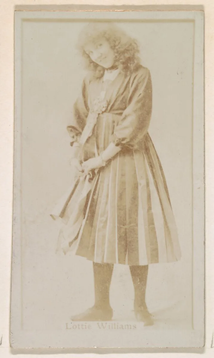 Lottie Williams, from the Actresses series (N245) issued by Kinney Brothers to promote Sweet Caporal Cigarettes — Kinney Brothers Tobacco Company
