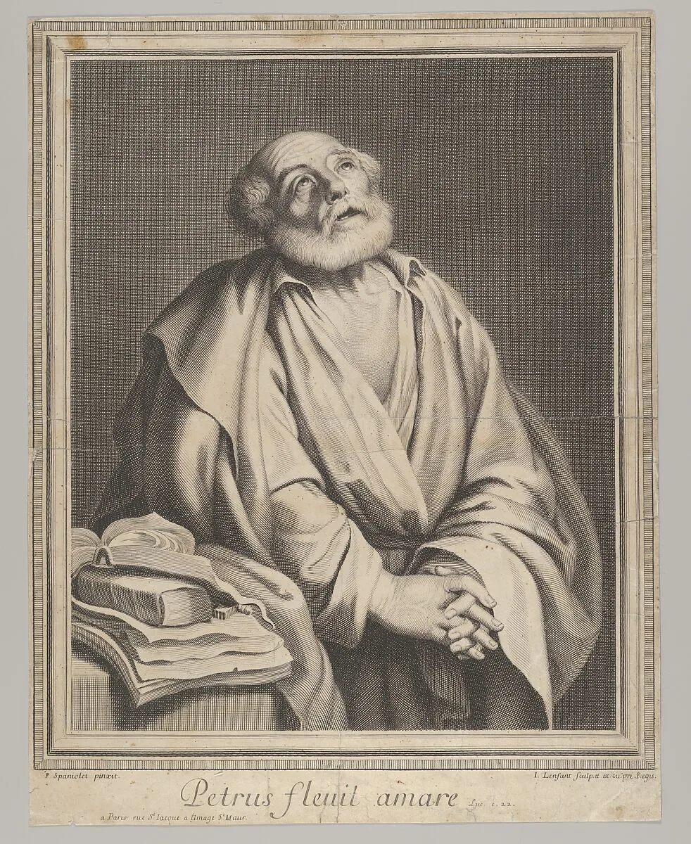 The Penitence of Saint Peter — Jusepe de Ribera (called Lo Spagnoletto)|Jean Lenfant