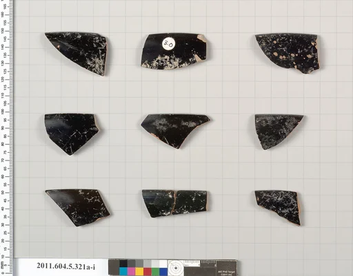 Terracotta rim fragments of kylikes (drinking cups)