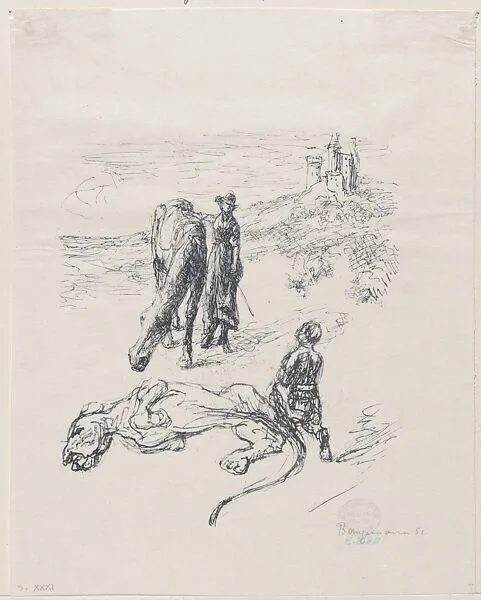 The Kneecap (Der Kniefall), from Novelle — Johann Wolfgang von Goethe|Bruno Cassirer|Max Liebermann|Oskar Bangemann