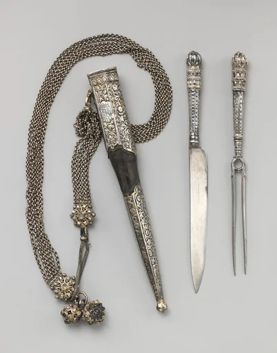 Knife and fork with case