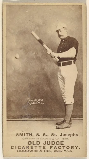 H. Smith, Shortstop, St. Joseph Clay Eaters, from the Old Judge series (N172) for Old Judge Cigarettes