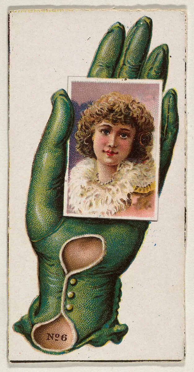 Card Number 6, cut-out from banner advertising the Opera Gloves series (G29) for Allen & Ginter Cigarettes — Allen & Ginter|American Tobacco Company