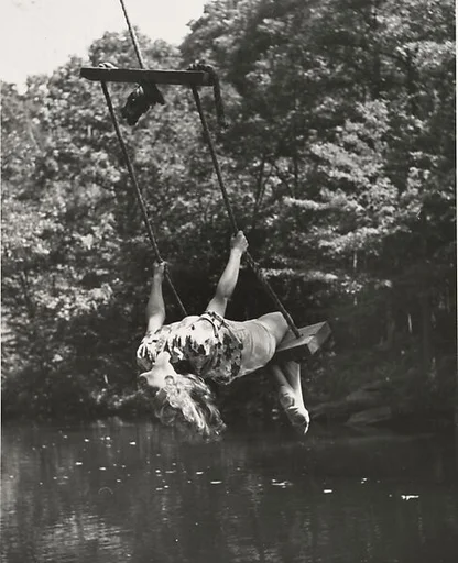 [Woman on Swing, Head Back]