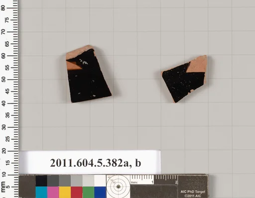 Terracotta fragments of kylikes (drinking cups)