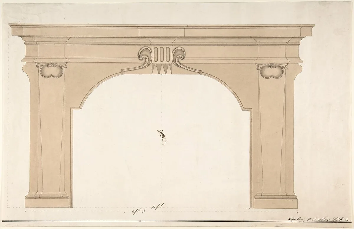 Design for a fireplace — Thomas Heiton