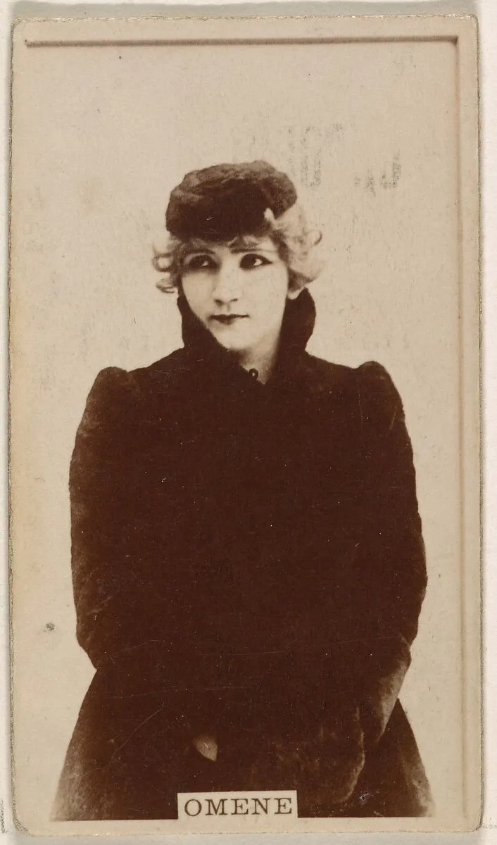 Omene, from the Actresses series (N245) issued by Kinney Brothers to promote Sweet Caporal Cigarettes — Kinney Brothers Tobacco Company
