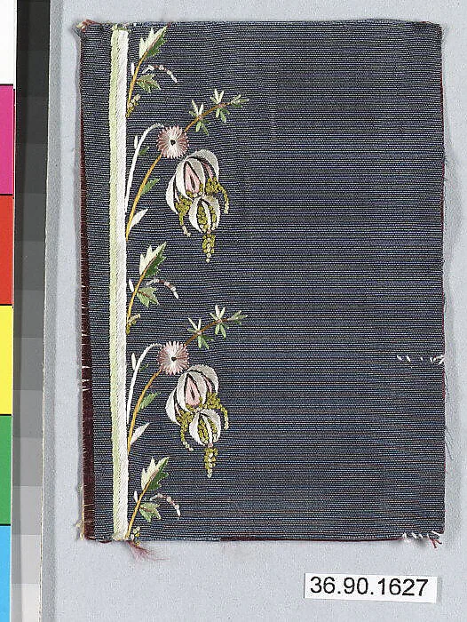 Embroidery sample for a man’s suit or waistcoat — Unknown