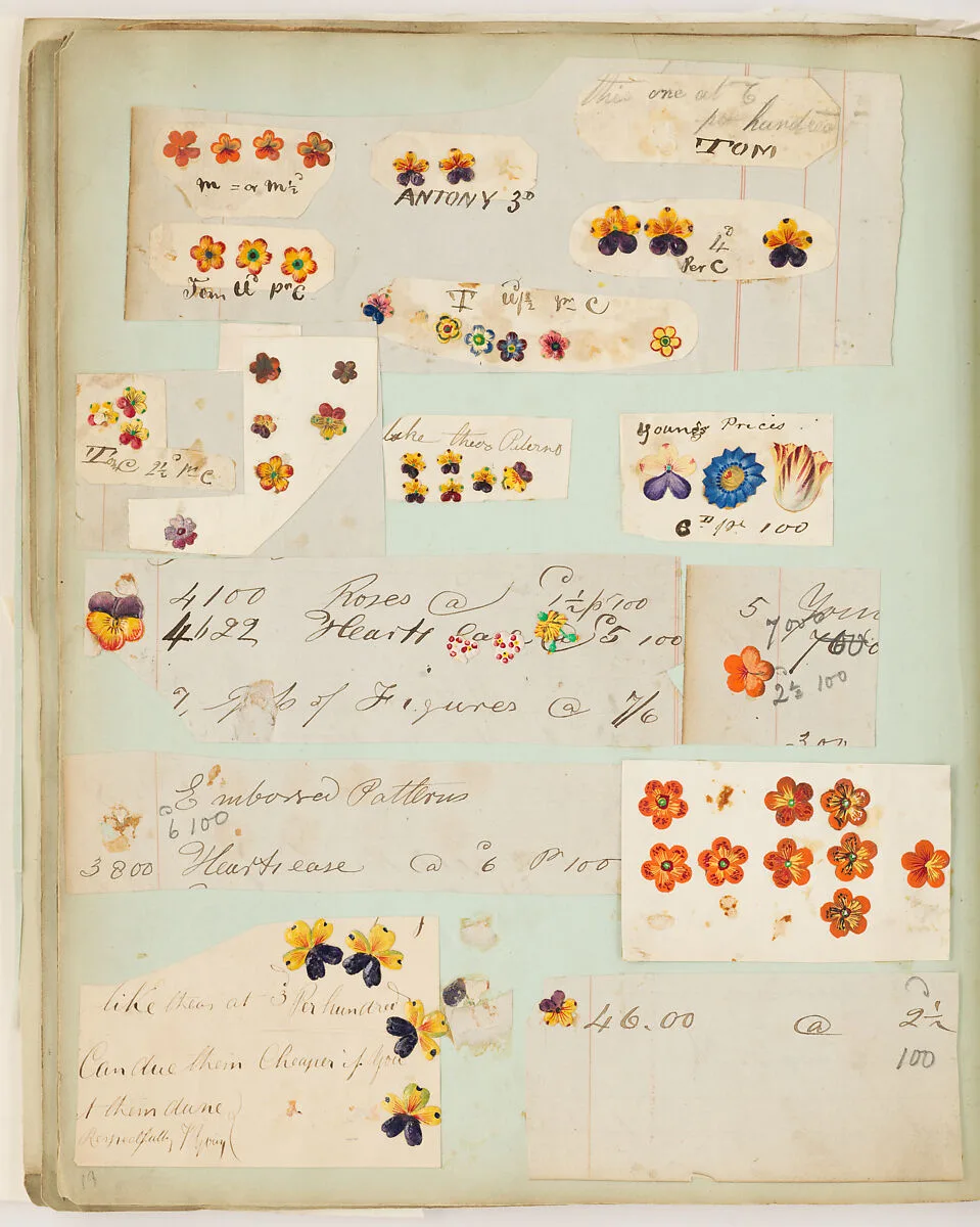 Valentine makers' scrapbook — Anonymous, British, 19th century