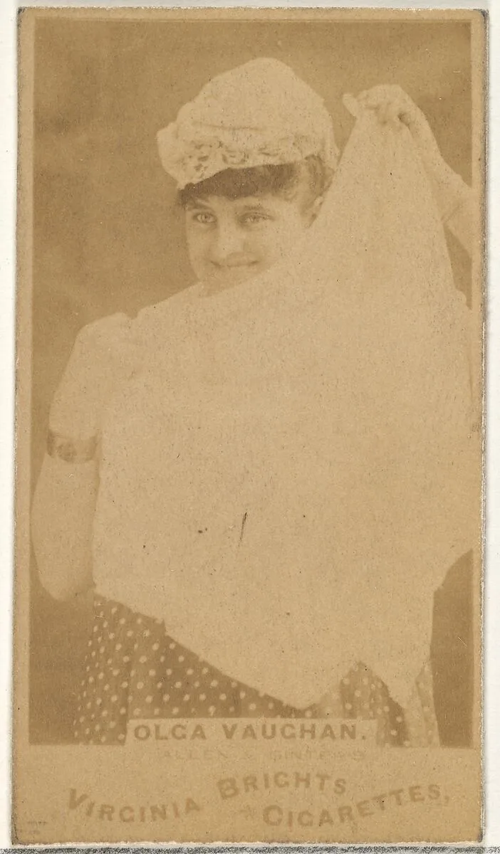 Olga Vaughan, from the Actors and Actresses series (N45, Type 1) for Virginia Brights Cigarettes — Allen & Ginter