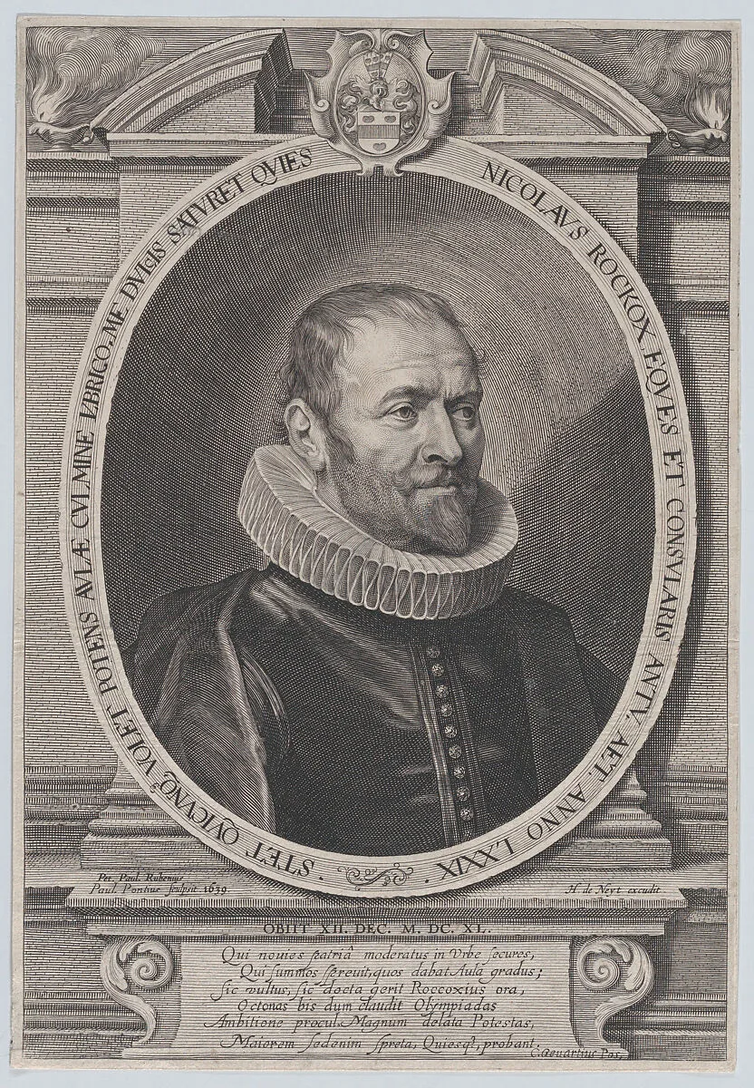 Portrait of Nicholaes Rockox — Paulus Pontius|Anthony van Dyck|Nicholaes Rockox|Peter Paul Rubens|Herman de Neyt