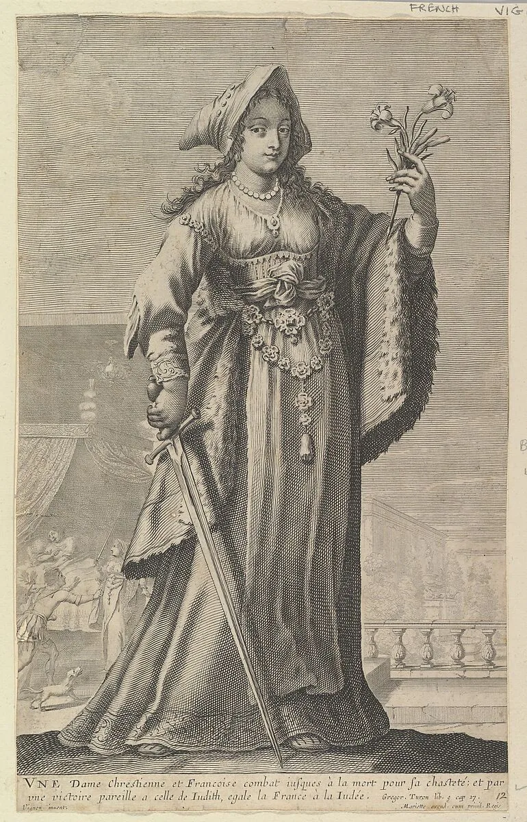 A French Christian Woman (Une Dame Chrétienne et Française) — Abraham Bosse|Pierre Mariette|Gilles Rousselet|Claude Vignon