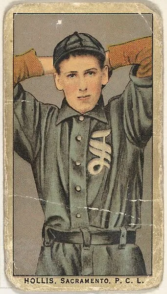 Hollis, Sacramento, Pacific Coast League, from the "Obak Baseball Players" set (T212), issued by the American Tobacco Company to promote Obak Mouthpiece Cigarettes — American Tobacco Company