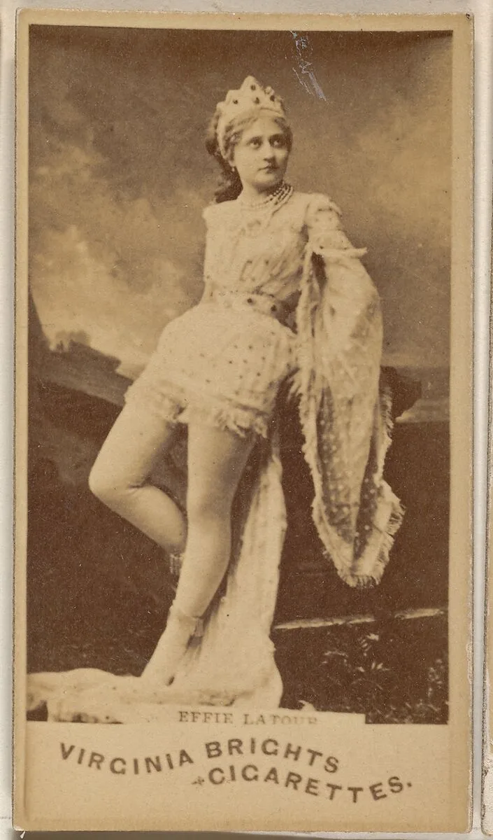Effie Latour, from the Actors and Actresses series (N45, Type 1) for Virginia Brights Cigarettes — Allen & Ginter