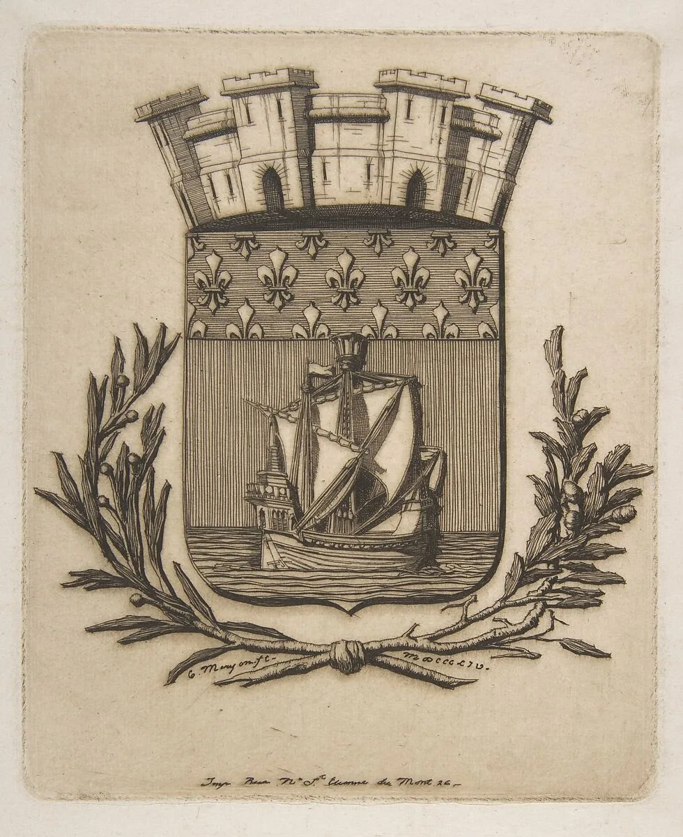 Coat-of-Arms Symbolizing the City of Paris — Charles Meryon