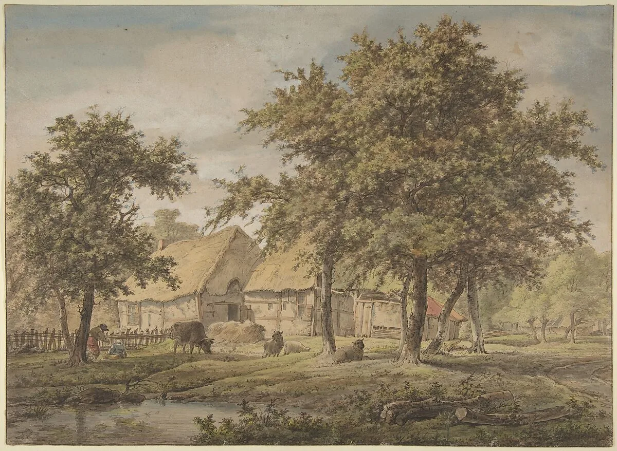 Landscape with a Farmhouse — Adrianus de Visser