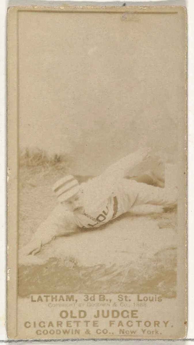 Arlie Latham, 3rd Base, St. Louis Browns, from the Old Judge series (N172) for Old Judge Cigarettes — Goodwin & Company
