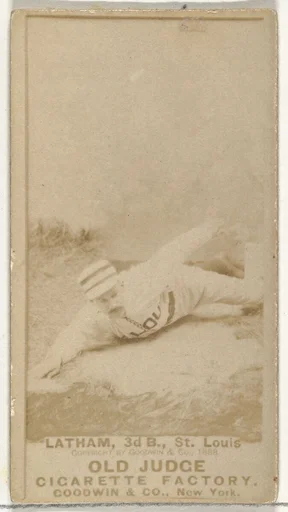 Arlie Latham, 3rd Base, St. Louis Browns, from the Old Judge series (N172) for Old Judge Cigarettes