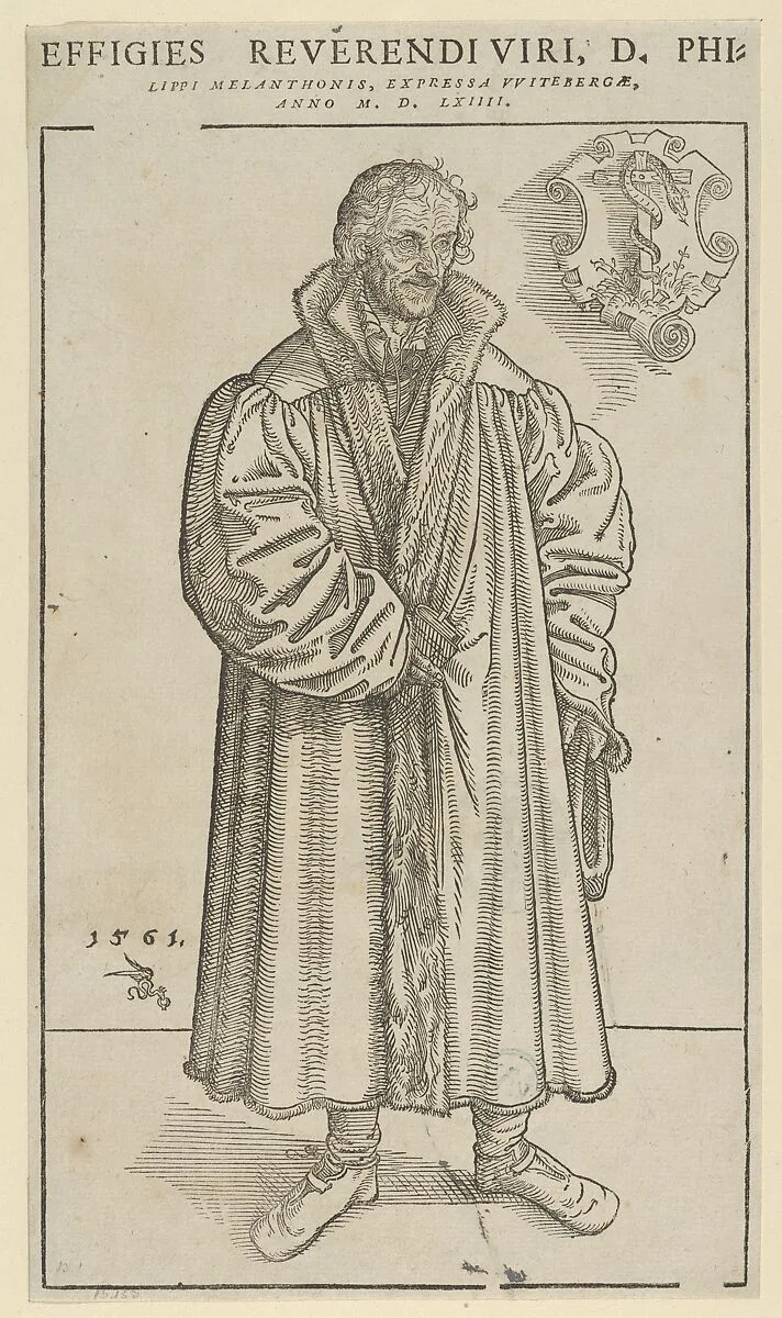 Philip Melanchthon, Full-Length Towards the Right — Lucas Cranach the Younger