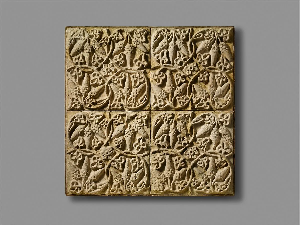 Wall decoration with floral and vegetal design — Unknown