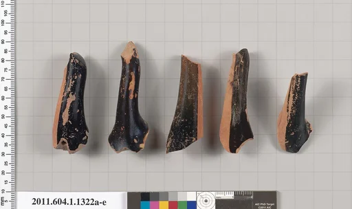 Terracotta fragments of kylikes (drinking cups)