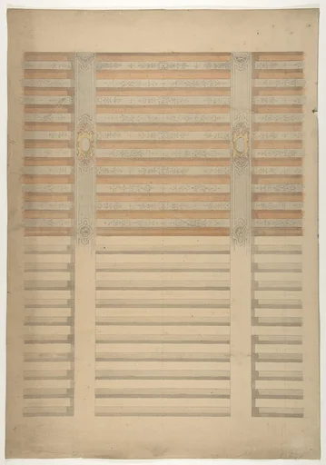 Design for a beamed ceiling in French Renaissance style