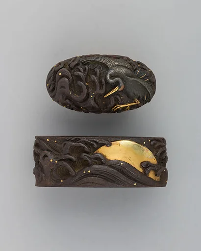 Sword-Hilt Collar and Pommel (Fuchigashira)