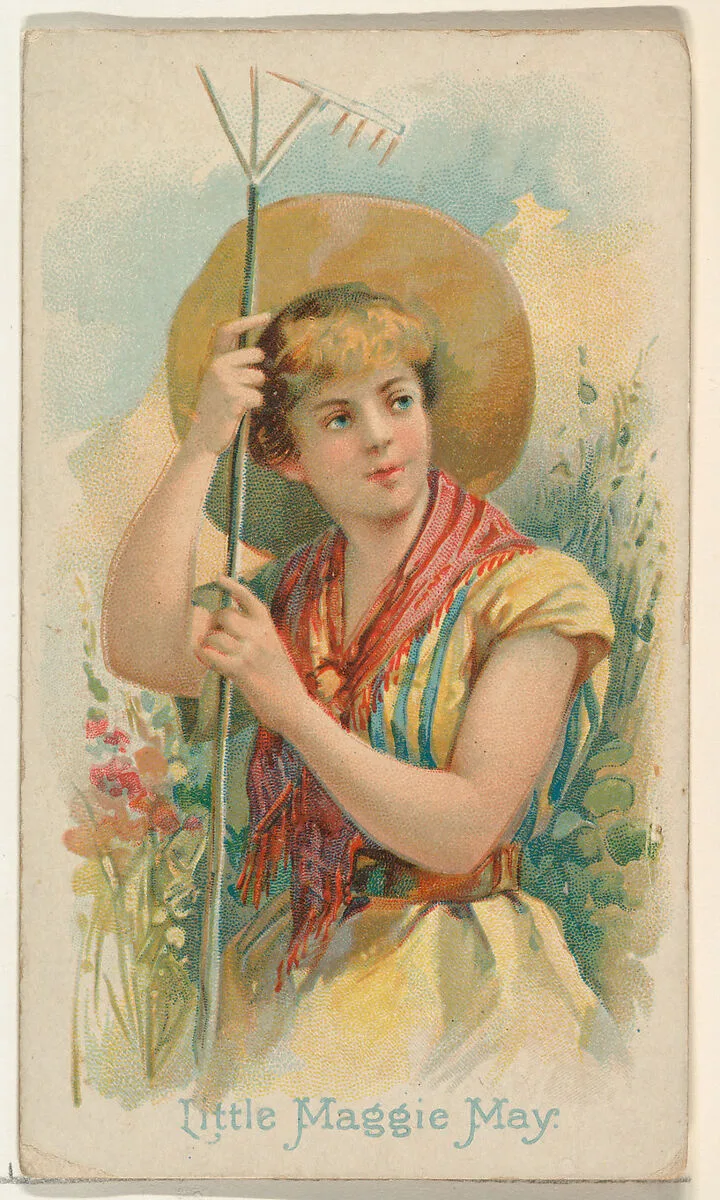 Little Maggie May, from the Illustrated Songs series (N116) issued by W. Duke, Sons & Co. to promote Honest Long Cut Tobacco — American Tobacco Company|George S. Harris & Sons|W. Duke, Sons & Co.