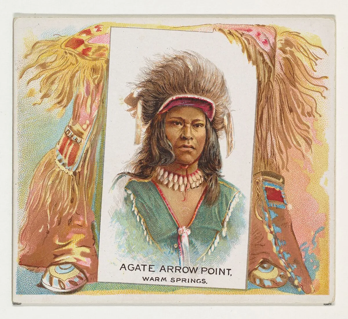 Agate Arrow Point, Warm Springs, from the American Indian Chiefs series (N36) for Allen & Ginter Cigarettes — Allen & Ginter