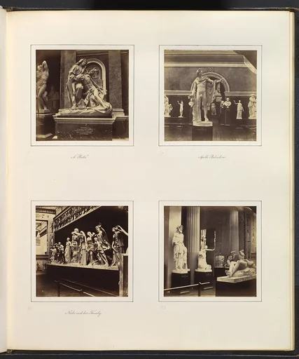 [Views in Greek Sculpture Gallery, Including A Pieta, Apollo Belvedere, Niobe and her Family, Priest of Bacchus and Farnese Torso]