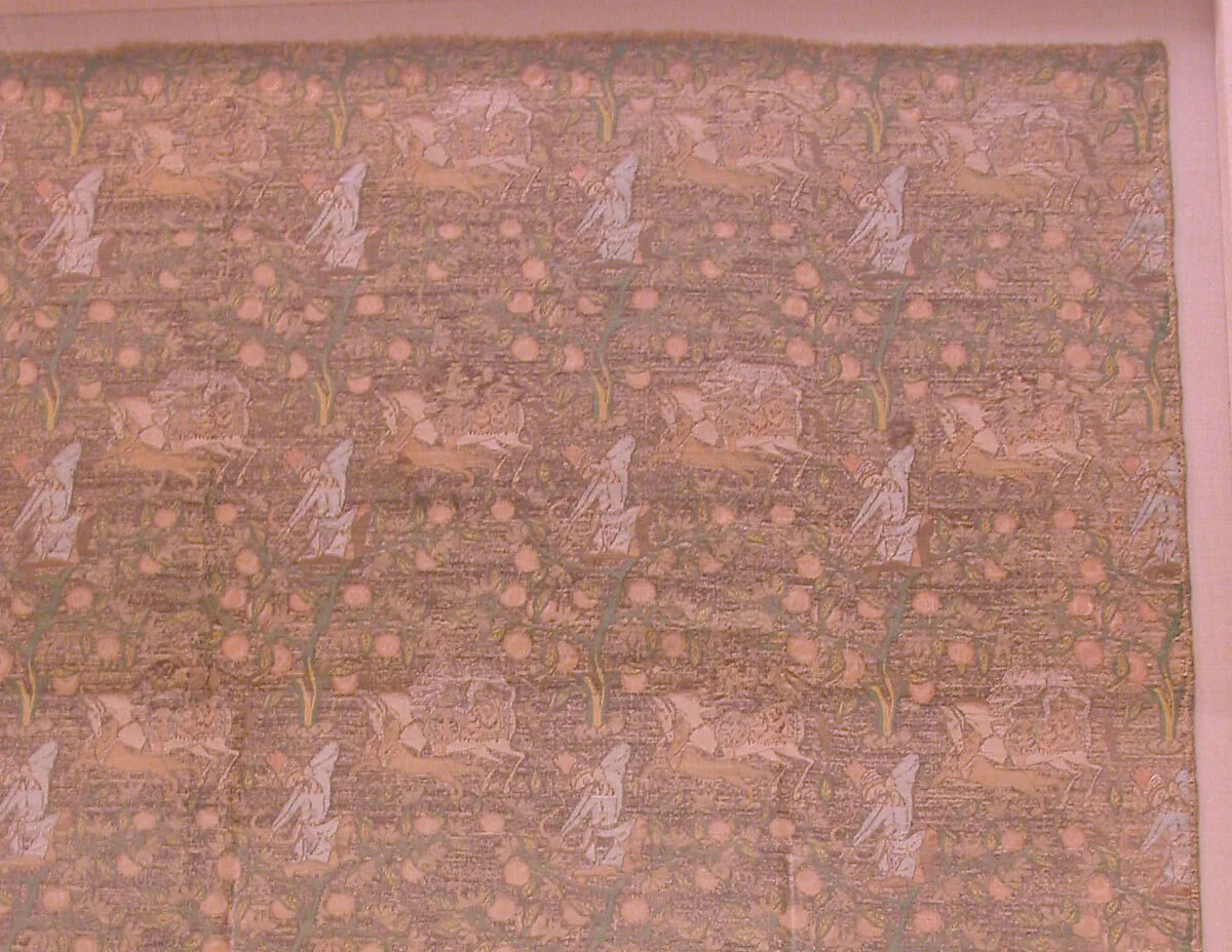 Brocade with Hunting Scene — Unknown