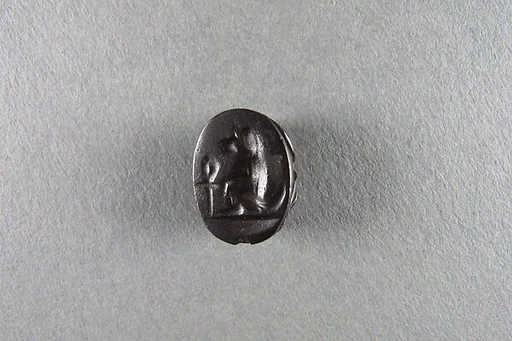 Scarab Inscribed with a Baboon