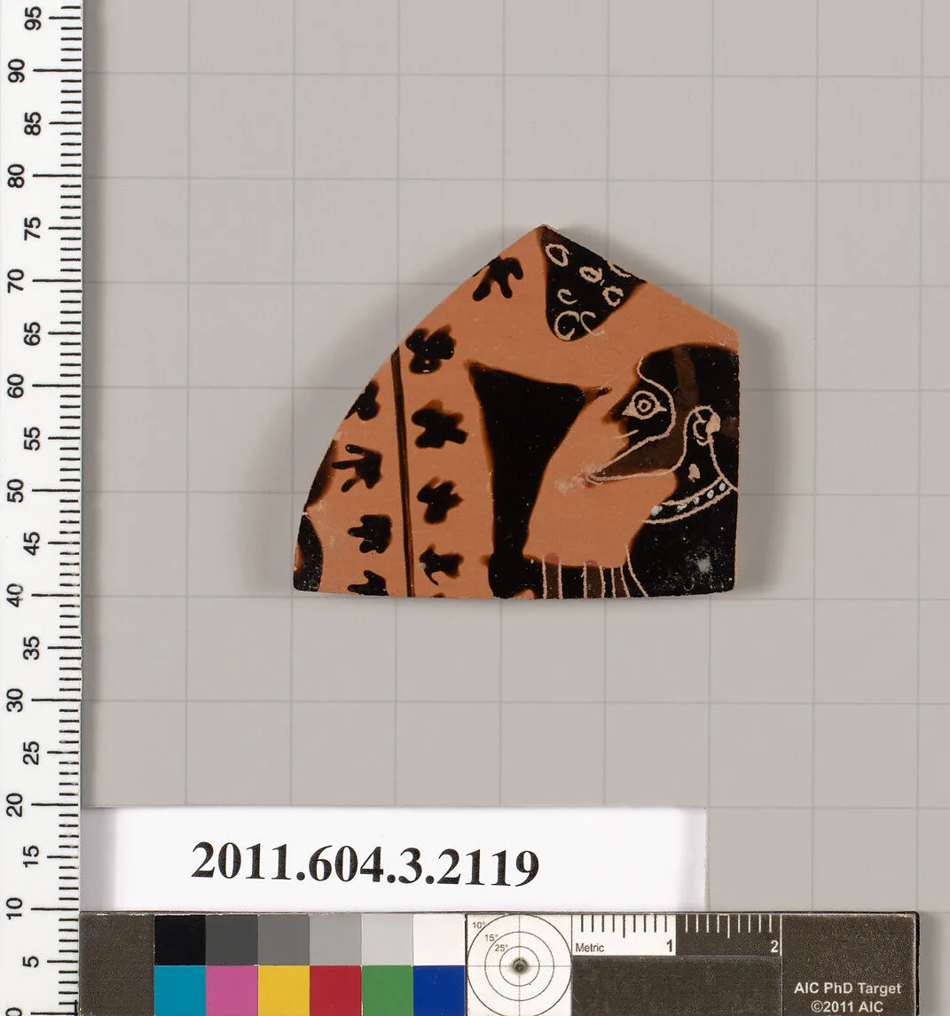 Terracotta rim fragment of a kylix (drinking cup) — Unknown