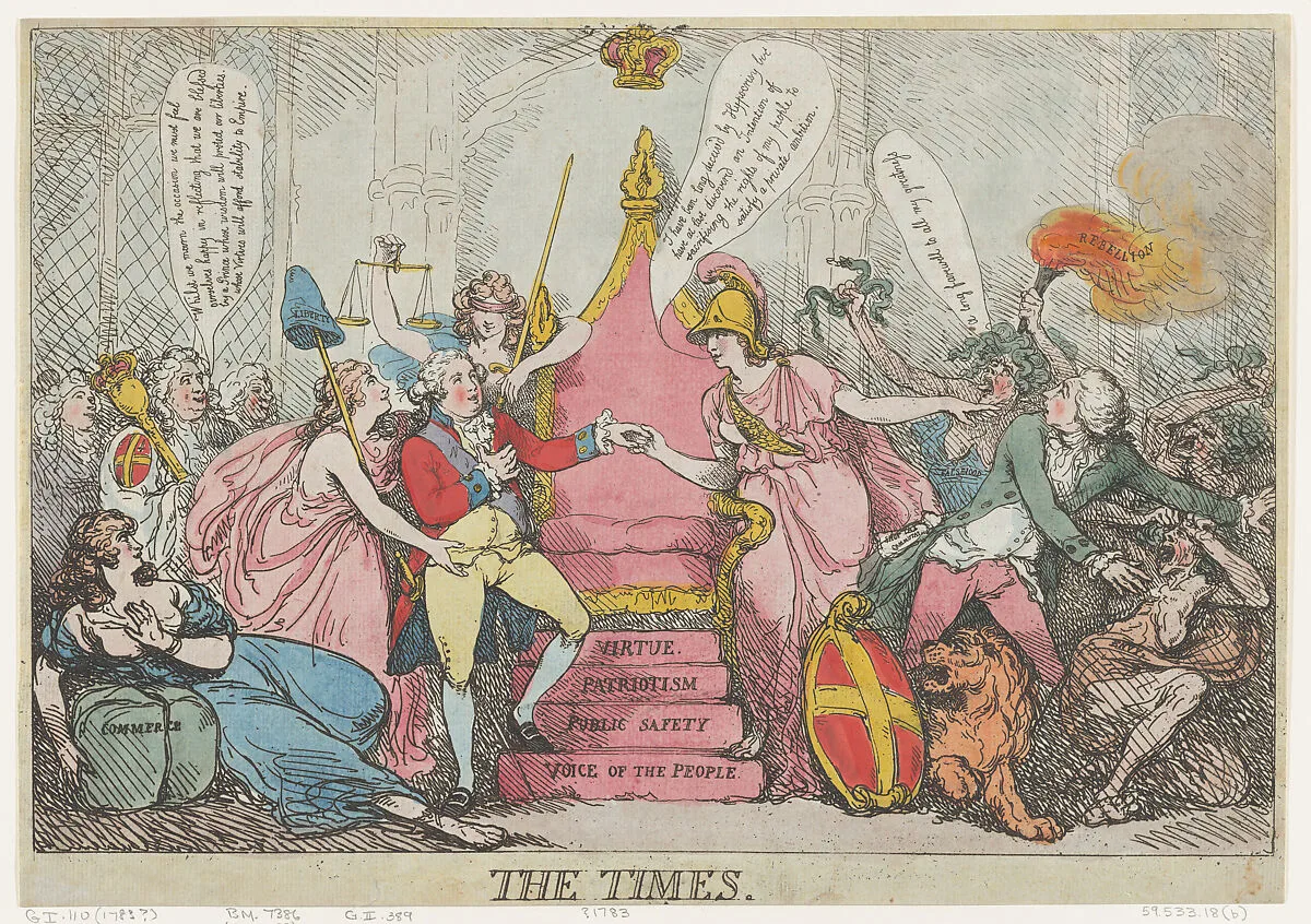 The Times — Richard Brinsley Sheridan|George, Prince of Wales|William Pitt|Thomas Rowlandson|Charles James Fox|S. W. Fores
