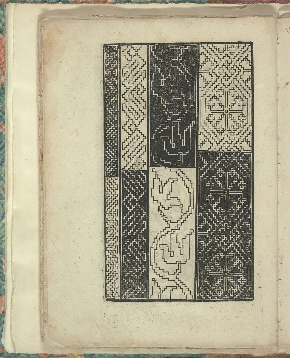 Opera Nova Universali intitulata Corona di racammi, page 30 (verso) — Giovanni Andrea Vavassore