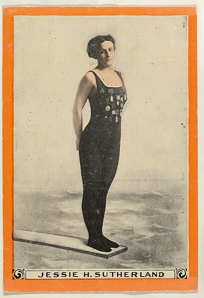Jessie H. Sutherland, No. 90, Miss Jessie H. Sutherland, from the Champion Women Swimmers series (T221), issued by Pan Handle Scrap — Pan Handle Scrap Company