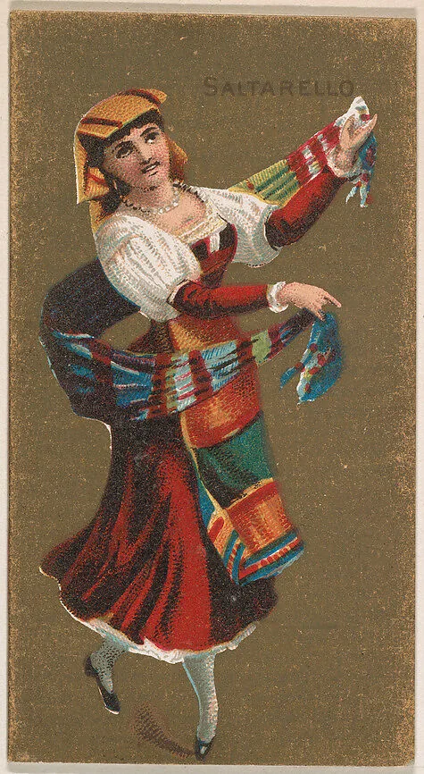 Saltarello, from National Dances (N225, Type 2) issued by Kinney Bros. — Kinney Brothers Tobacco Company