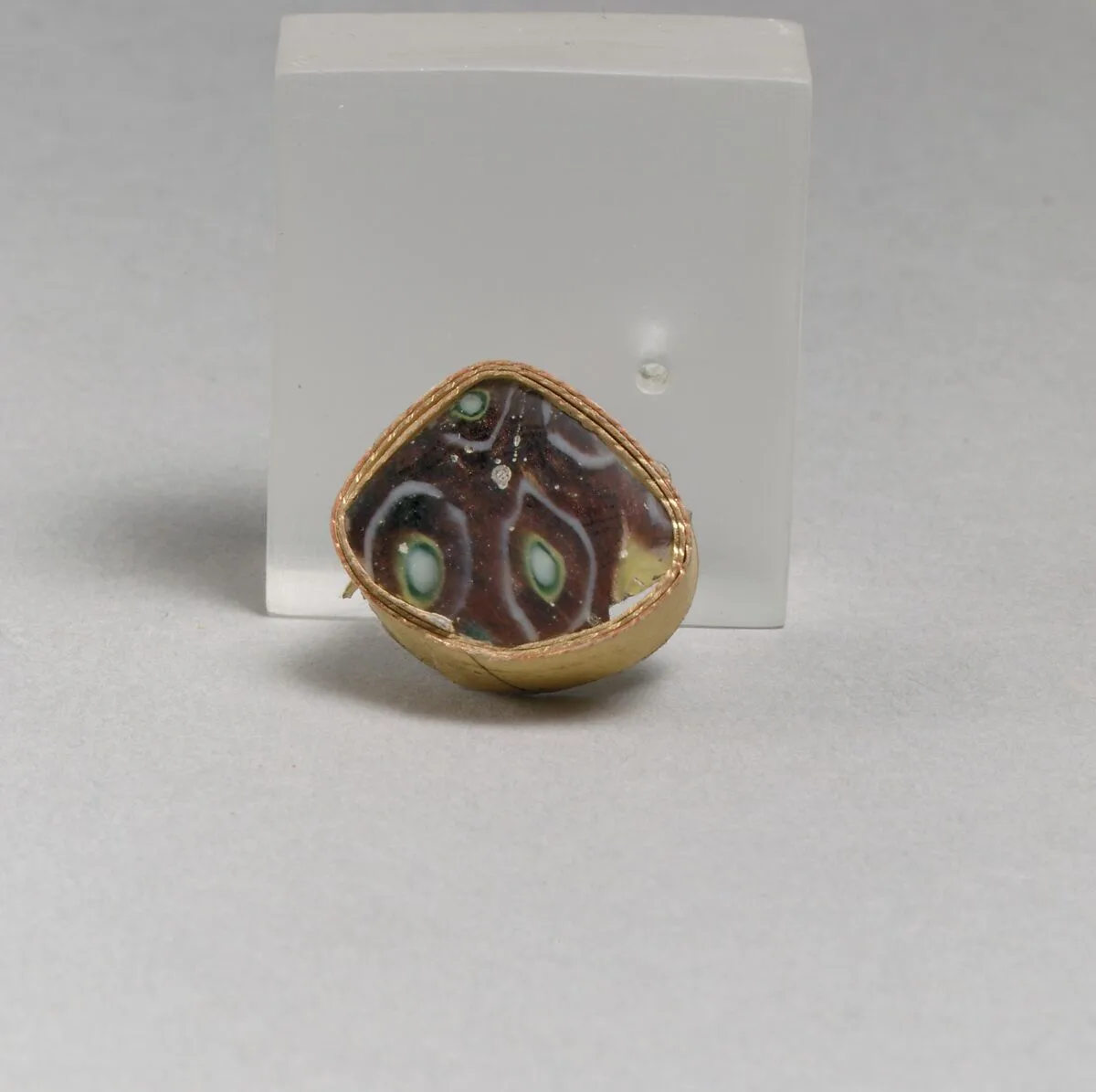 Glass mosaic fragment — Unknown
