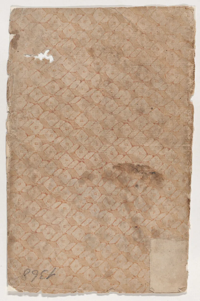 Sheet with overall geometric pattern — Anonymous