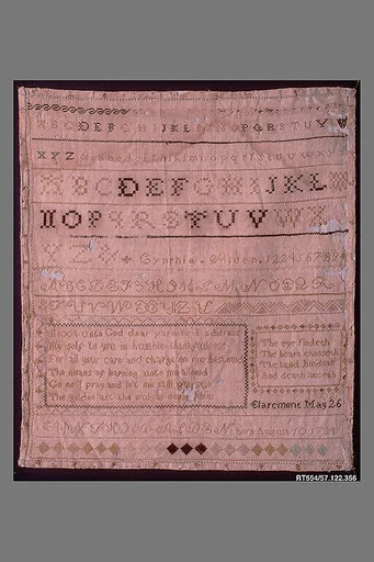 Embroidered sampler
