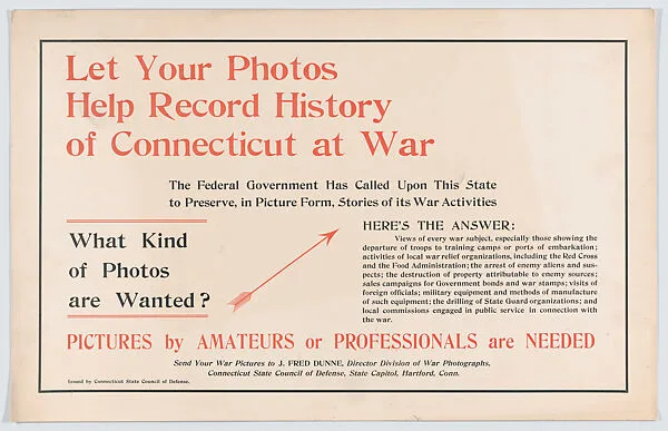 Let your photos help record history of Connecticut at war — Connecticut State Council of Defense